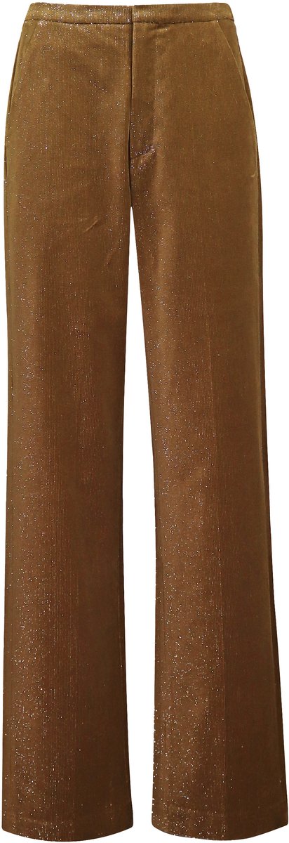 Alysi - bruine velvet pantalon - maat 34 (IT40)