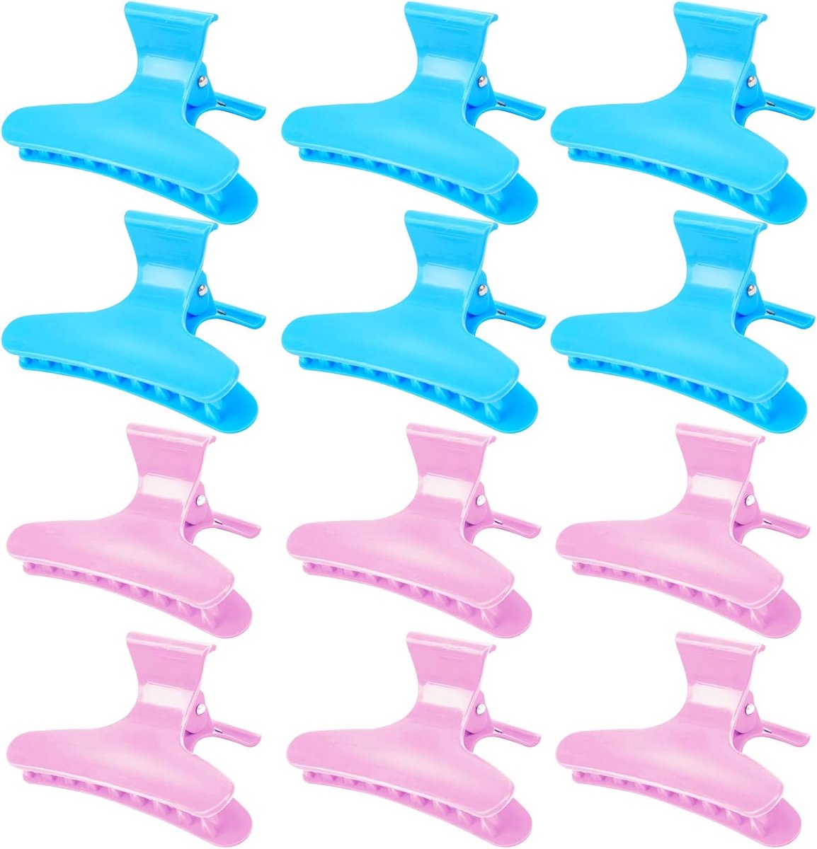 12x Vlinder Haarclips voor Knippen, Verven en Stylen - Professionele Salon Haarspeldjes