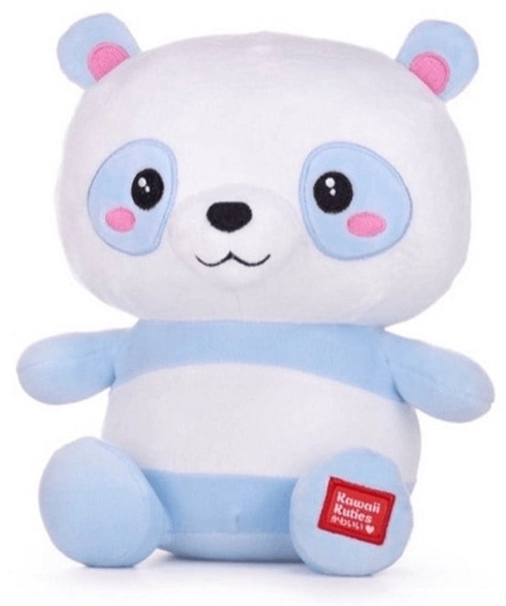 Blauw panda knuffel 24cm - Kawaii Kuties knuffel panda - lichtblauwe knuffel - knuffel voor jongens - baby knuffel - Schattige panda knuffel - Japanse style knuffel