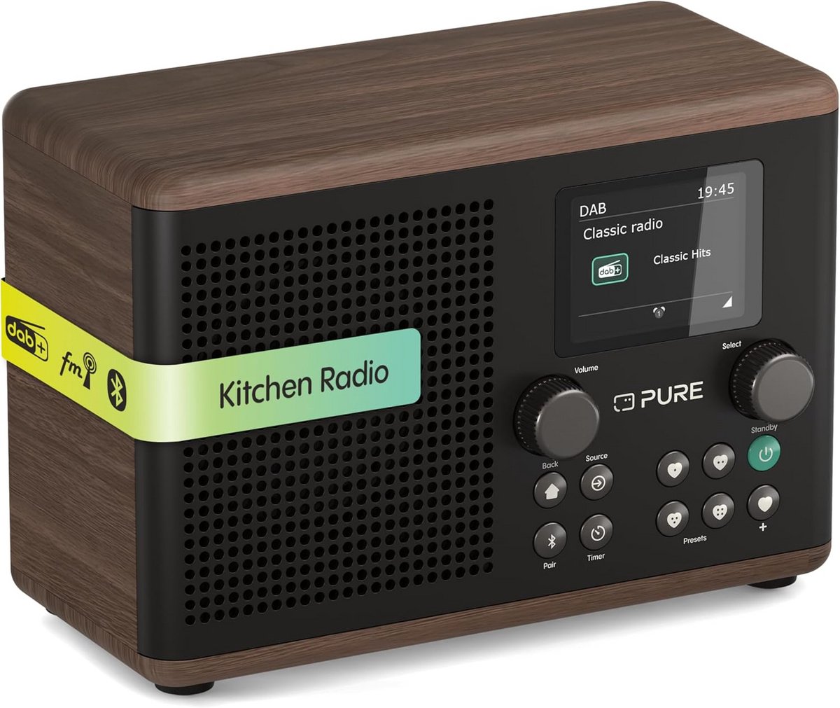 Digitale Keukenradio met DAB+, FM, Bluetooth en USB - Klassiek Design voor Superieur Geluid