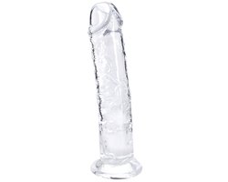 Ynkkvre - Dildo - Dildo Mannen Anaal met Zuignap - Transparante Dildo - 18 cm Realistische Dildo - Zachte Medische TPE - Krachtige Zuignap Basis - Testikelvrij Compact Ontwerp - G-spot Gerichte Stimulatie