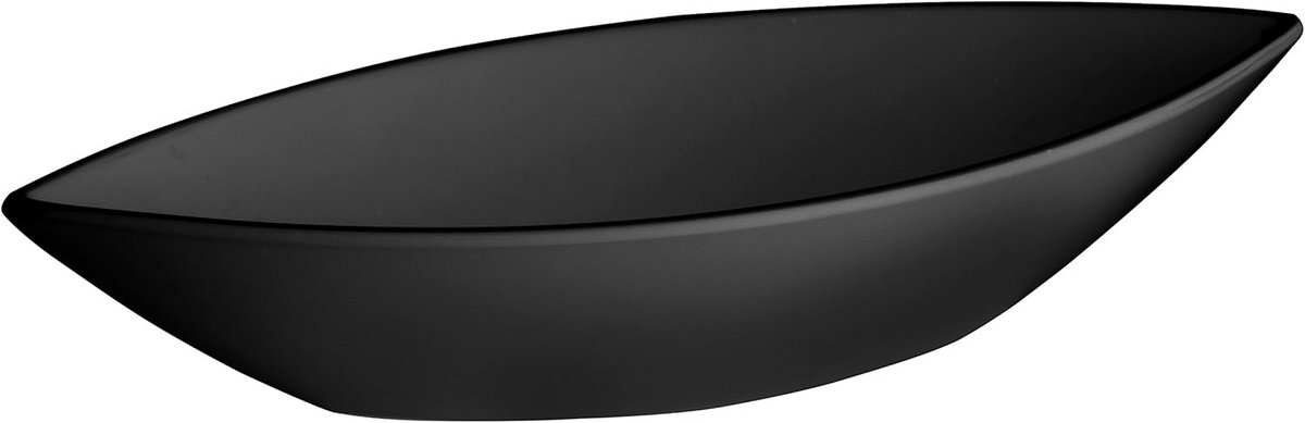 Ovale Melamine Serveerschaal Klassiek Zwart 32x12x6 cm
