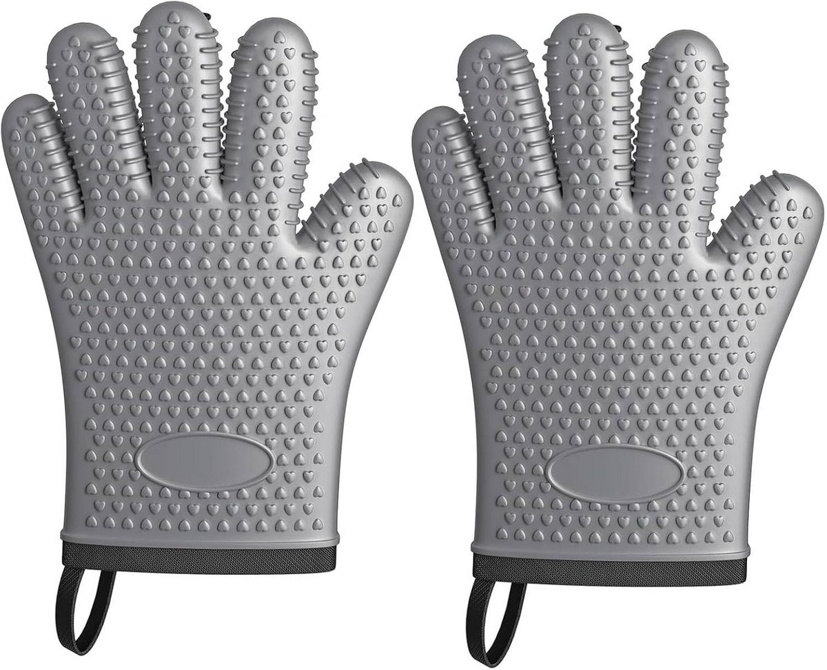 Hittebestendige Ovenwanten met Vingers, Anti-slip en Waterdicht