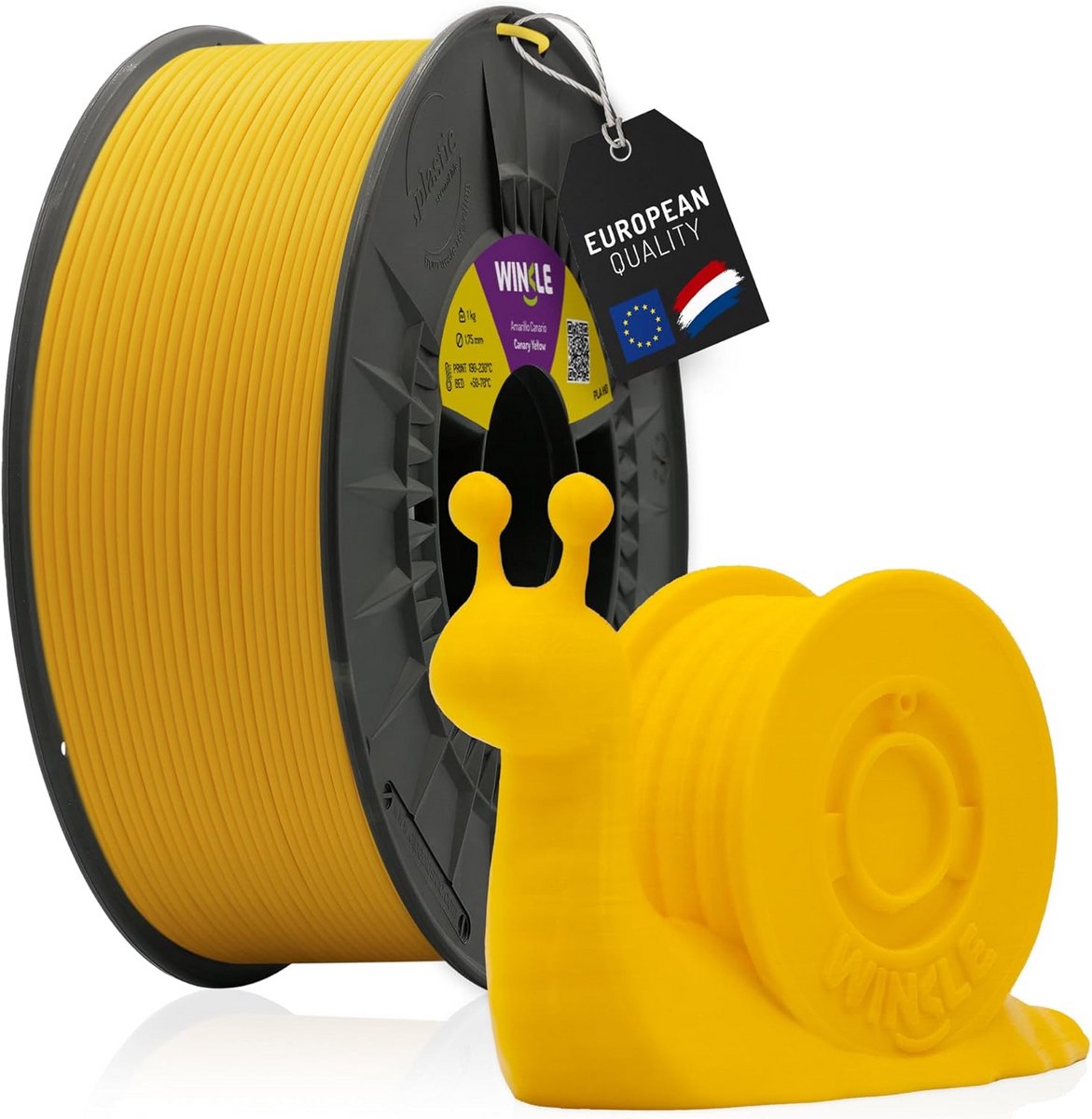 PLA 1.75mm 3D Printer Filament, Canary Geel, 1kg Spoel, Hoge Precisie