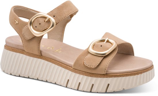 Tamaris Comfort Essentials Dames Sandalen - CAMEL SUEDE