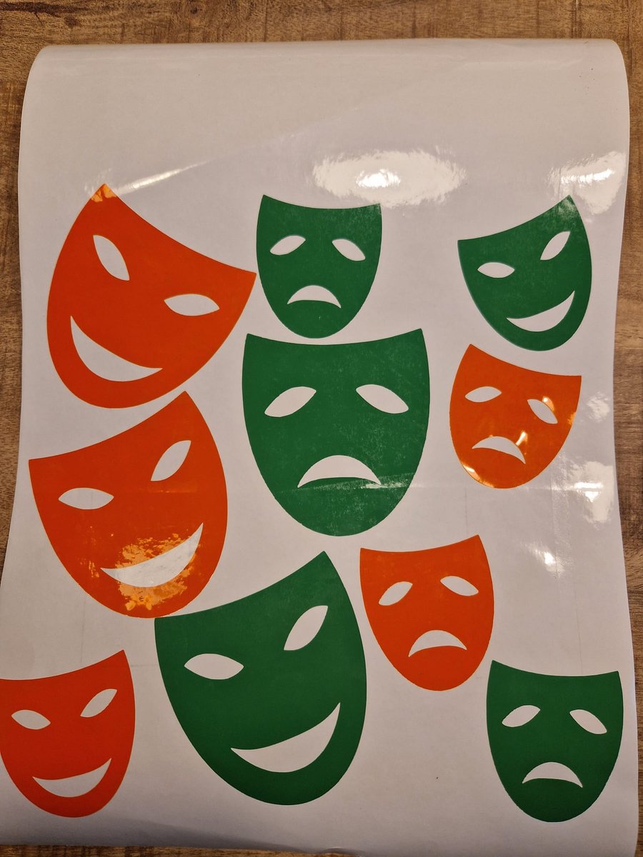 Herbruikbare statische raamsticker MASKER
