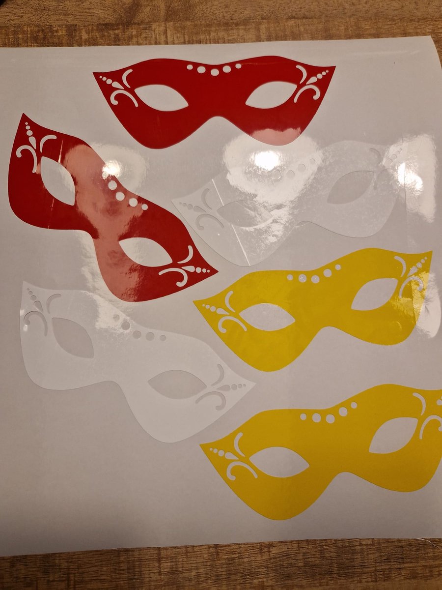 Herbruikbare statische raamsticker MASKER