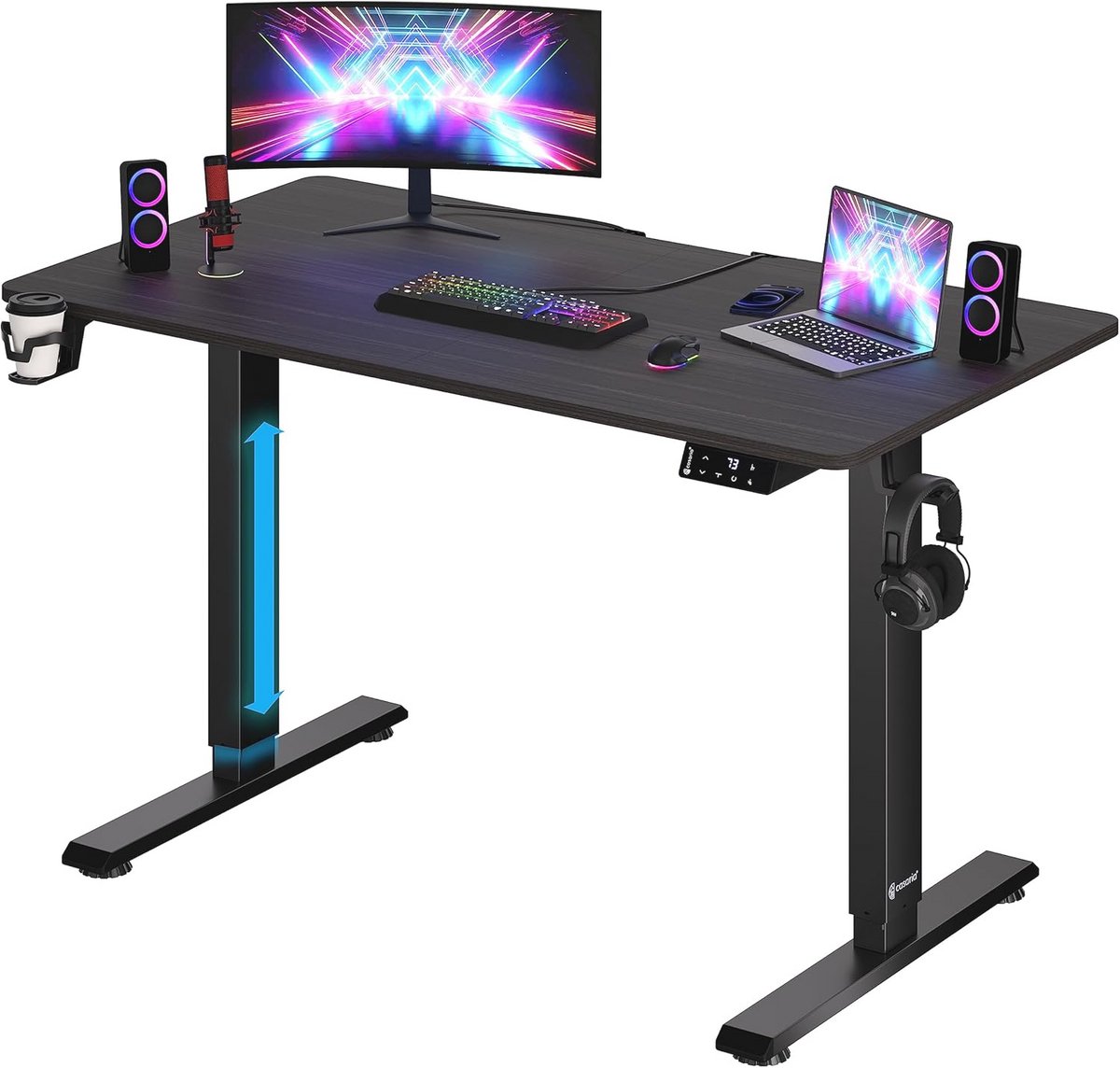 Elektrisch Height Adjustable Bureau met LCD Scherm 73-118 cm