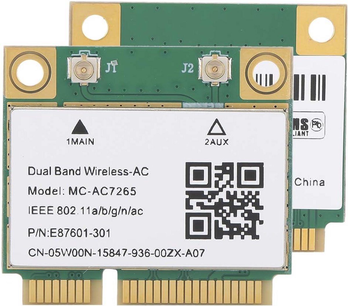 Snelle PCIe Wifi Adapter | Dual Band 5G/2.4G | Geïntegreerde Bluetooth 4.2 | Voor Mini PCIE Slot