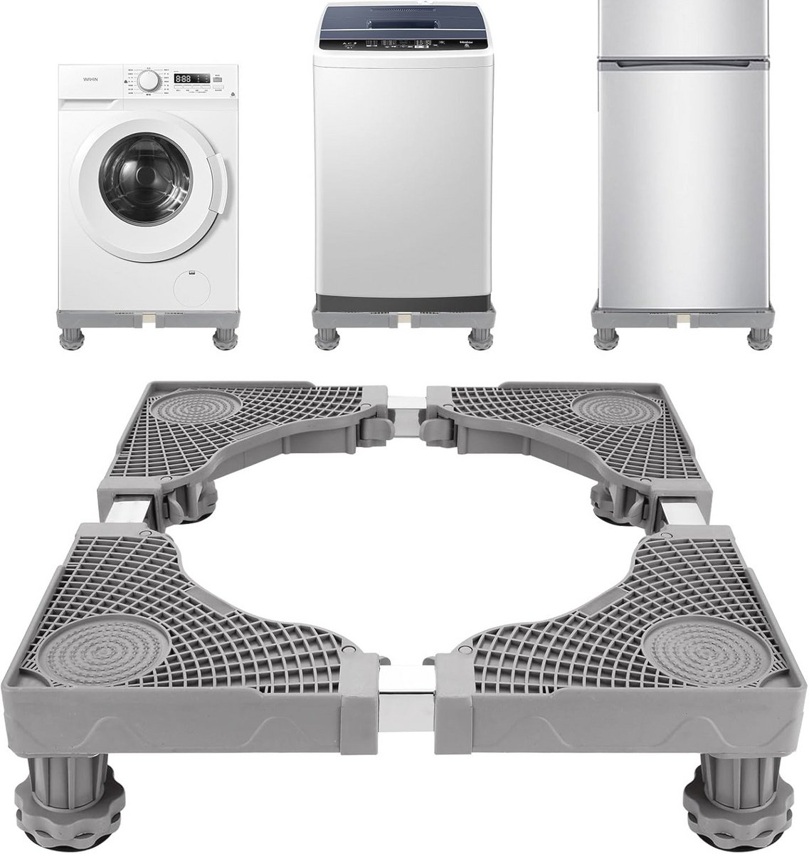 Wasmachine Onderstel met Verstelbare Hoogte en Gevoerde Belasting tot 300 kg