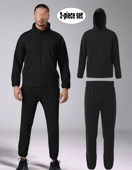 amropi Heren Trainingspak Hoodie Sweatshirt Tops en Lange Broek Set