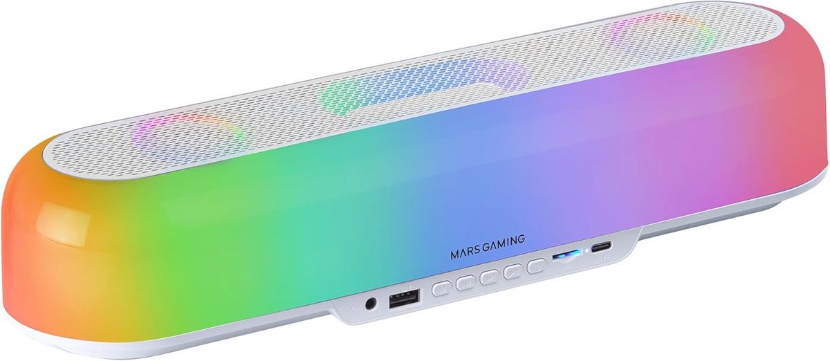 Draagbare Speaker en Soundbar met 20W Vermogen en RGB Verlichting - Bluetooth, USB, MicroSD, AUX, FM