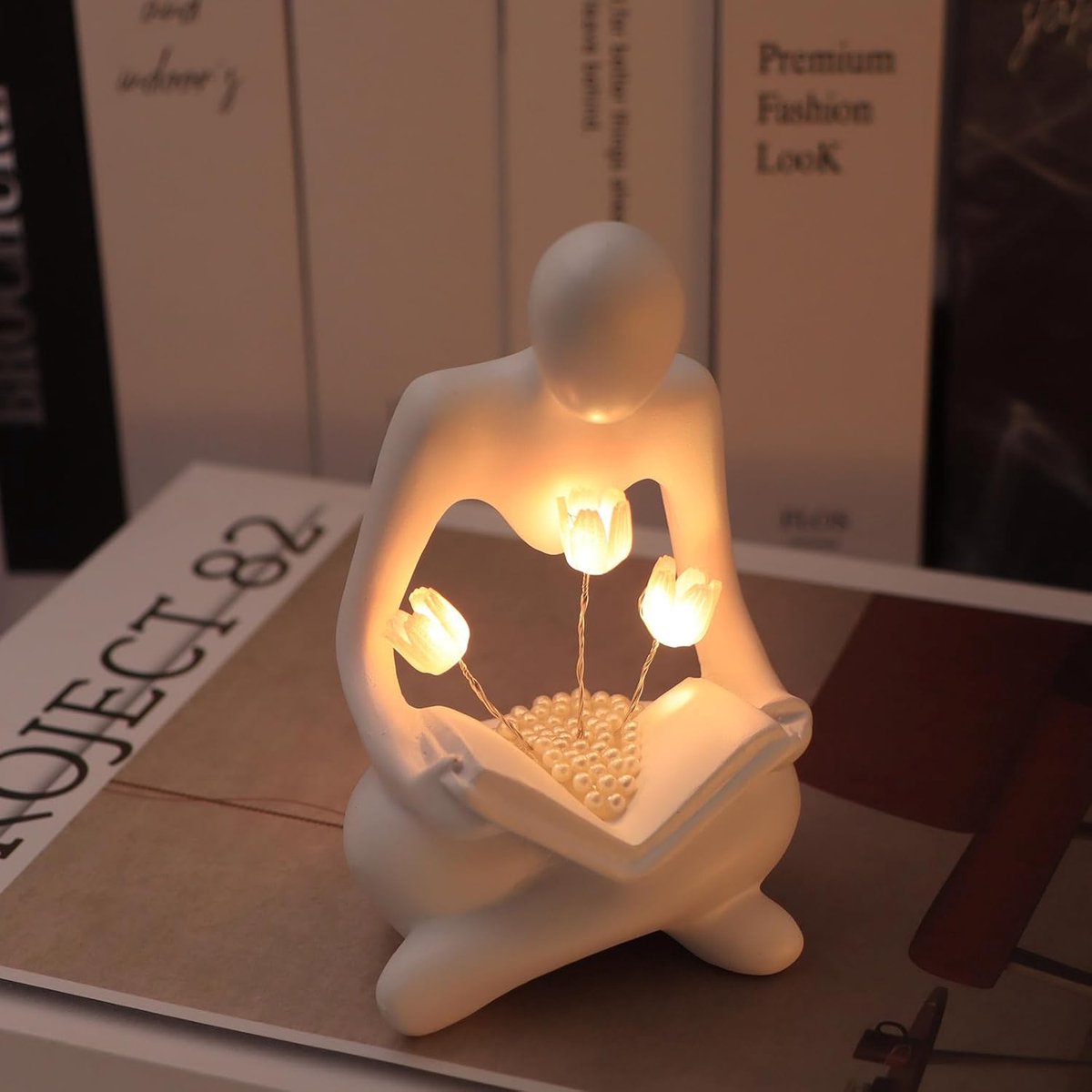 Nachtlampje - Decoratie - Leeslampje - Tulpvormig lampje - Decoratie - Woondecoratie - Wer