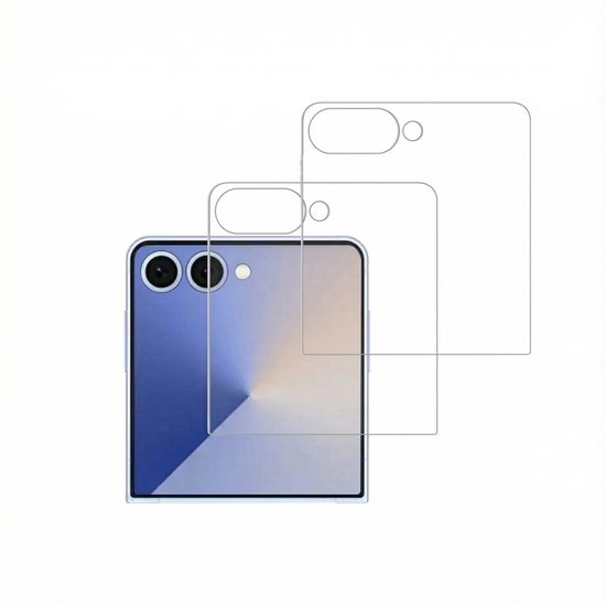 Protection d'écran Accezz - Compatible avec Samsung Galaxy Z Flip 7 - Lot de 2 protections d'écran en verre