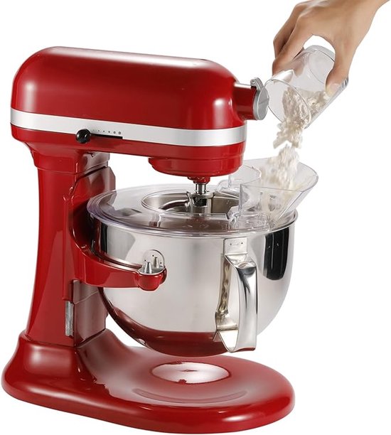 Spatbescherming - Geschikt Voor Kitchenaid Keukenmixers Met Komlift Van 5,5-7 Liter - Met Vulopening En Spatbescherming - 10 Inch - Spatbescherming Geschikt Voor Roestvrij Stalen, Glazen & Keramische Mengkommen - Transparant van Merkloos — afbeelding 2