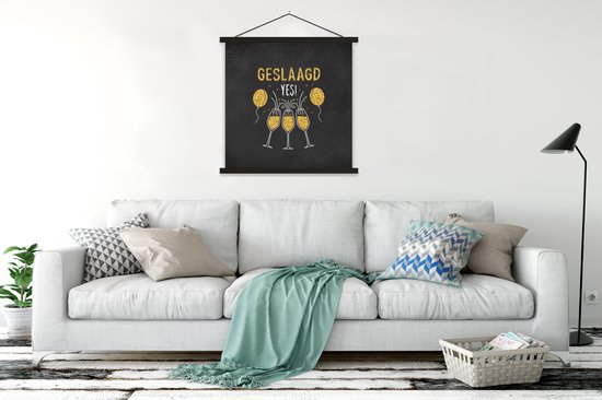 Affiche scolaire - Or - Pass - Fête - 90x90 cm - Lattes noires