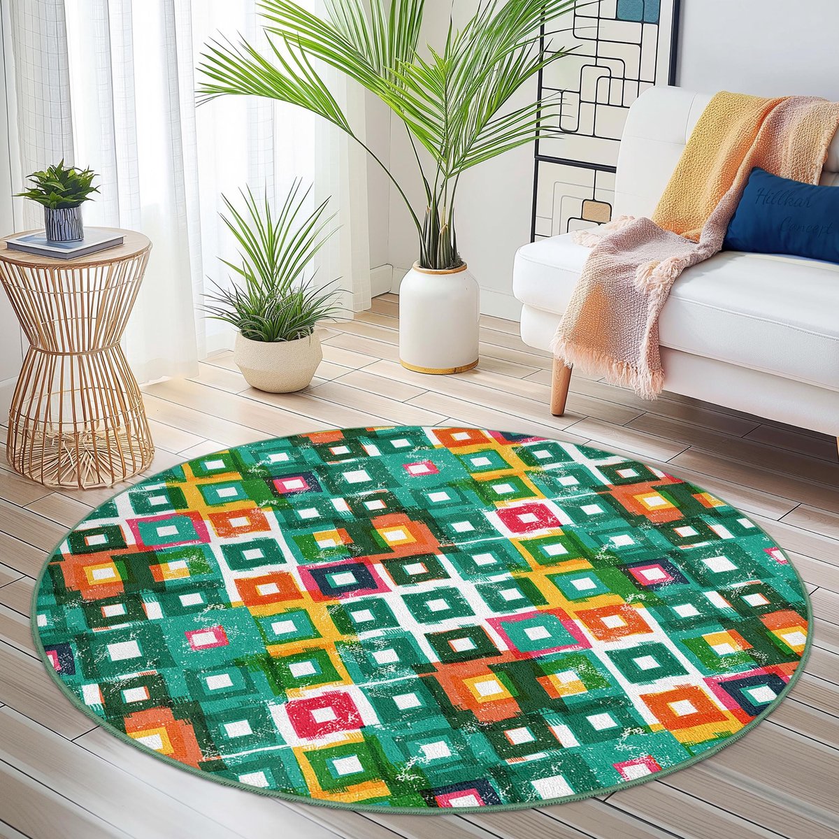 Mila Home - Tapijt Vloerkleed Rond - Wasbaar - Antislip - OEKO-TEX Gecertificeerd - Voor Woonkamer, Slaapkamer, Keuken & Hal - Runden 256 1