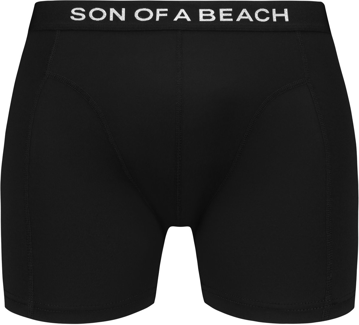 Son of a beach heren boxershort - sneldrogend - polyester - zwart - maat L