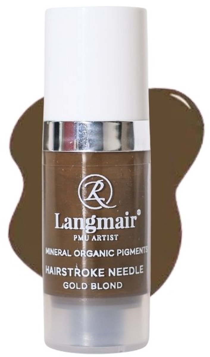 Langmair Pigmenten voor wenkbrauwen- permanente make-up - Hairstroke Needle - Gold Blond