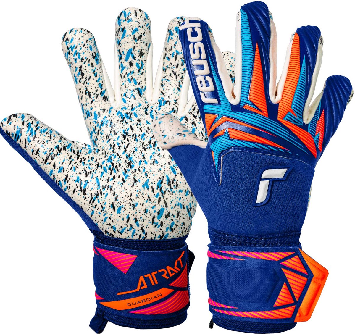 Reusch Attrakt Fusion Guardian Junior Sharp Blue Keepershandschoenen Kinderen - Maat 6