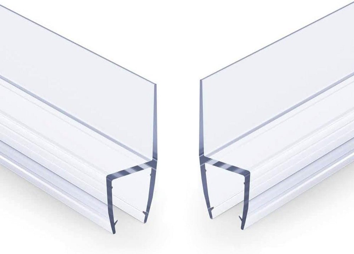 2-Pack 2 Meter H-Profiel Afdichtingsstrip voor Douchedeuren en Ramen
