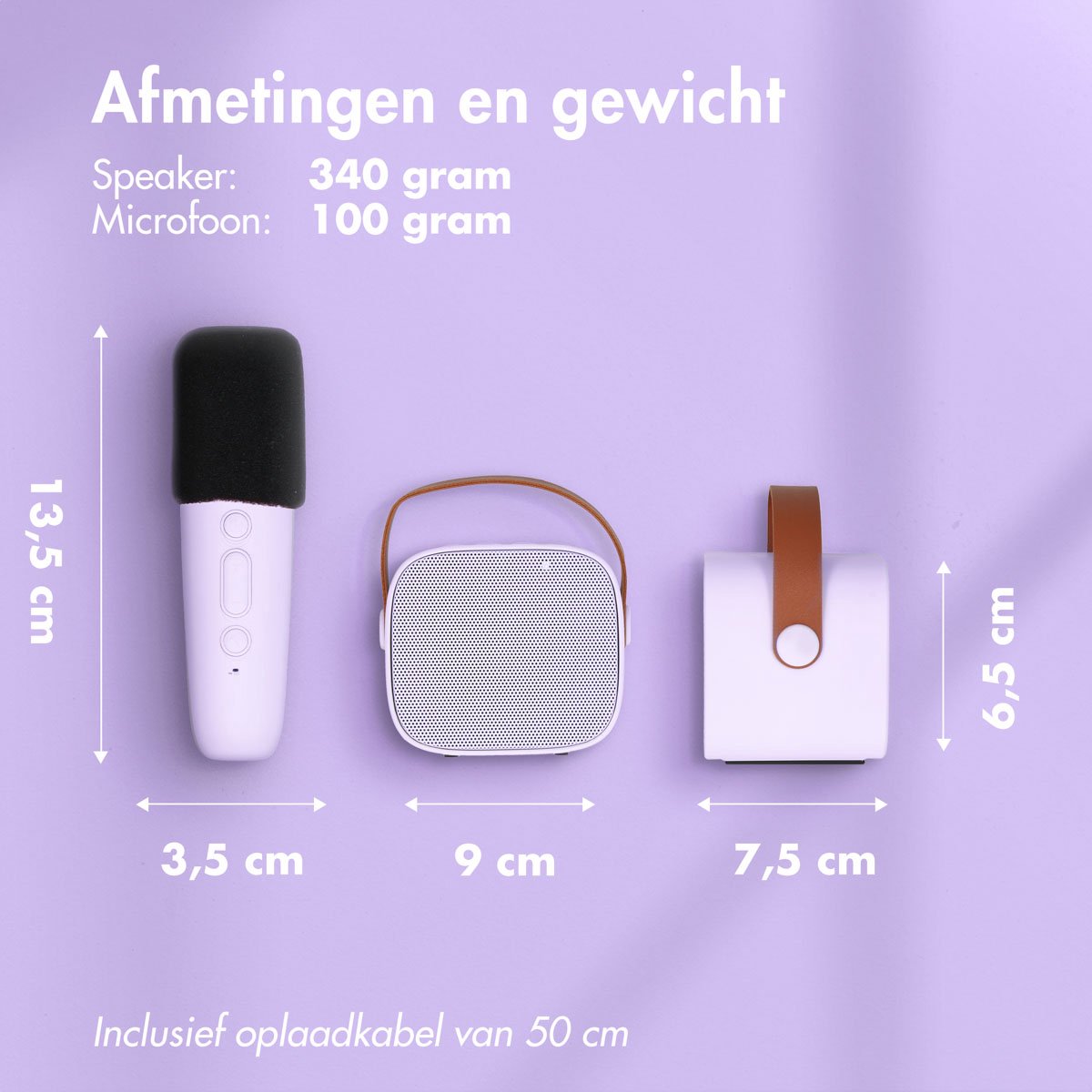 imoshion Karaoke Set - Met Bluetooth Speaker en Draadloze Microfoon - Karaokeset voor Volwassenen en Kinderen — afbeelding 5