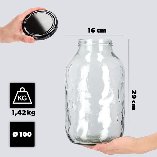 Pot En Acier Inoxydable 1 Litre Avec Couvercle Et Poignée - Pour Jus, Café, Conserves - Lavable Lave-Vaisselle