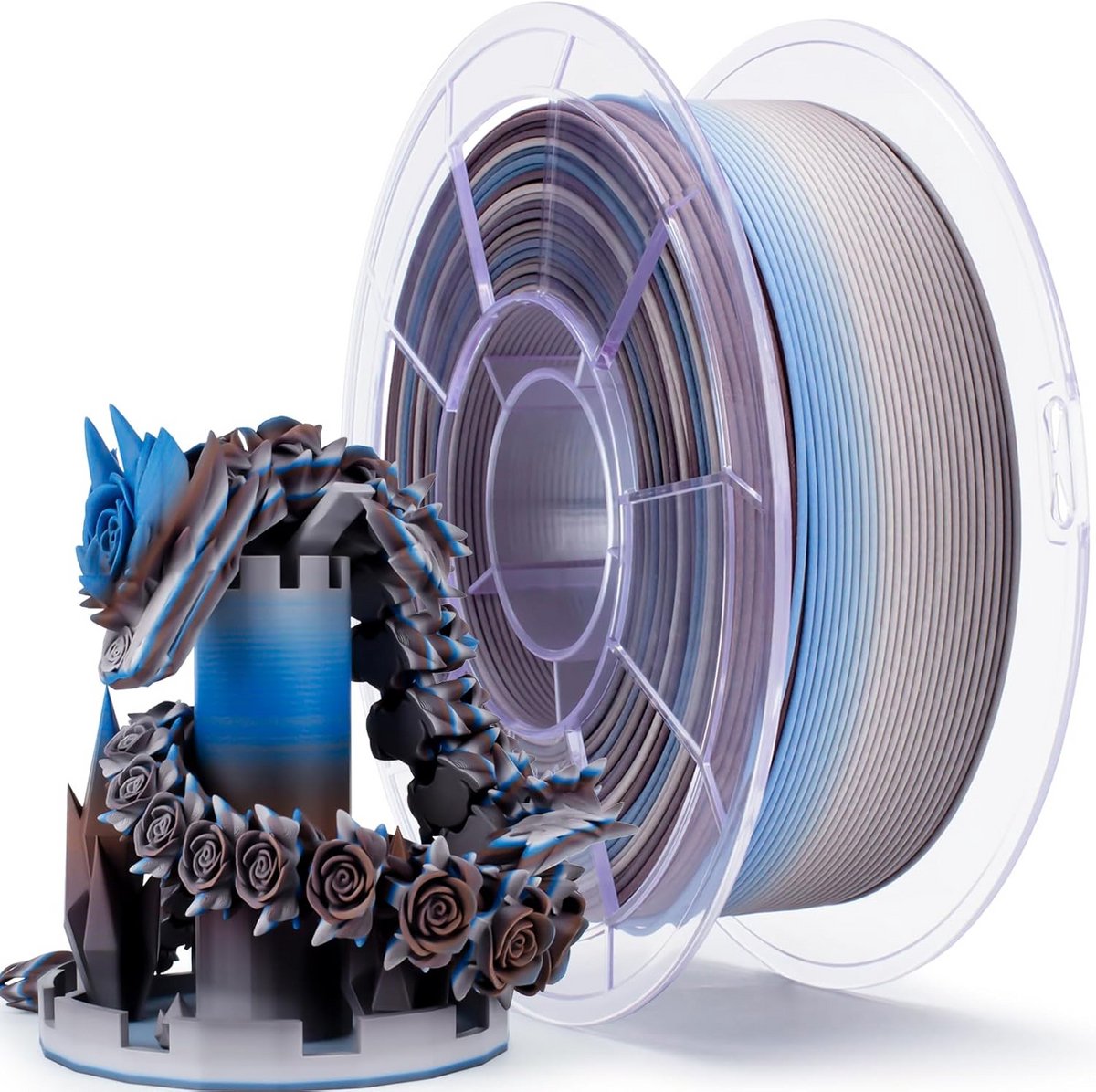 PLA Kleurwisselend 3D Printer Filament in Unieke Twilight Kleur, Hoge Precisie