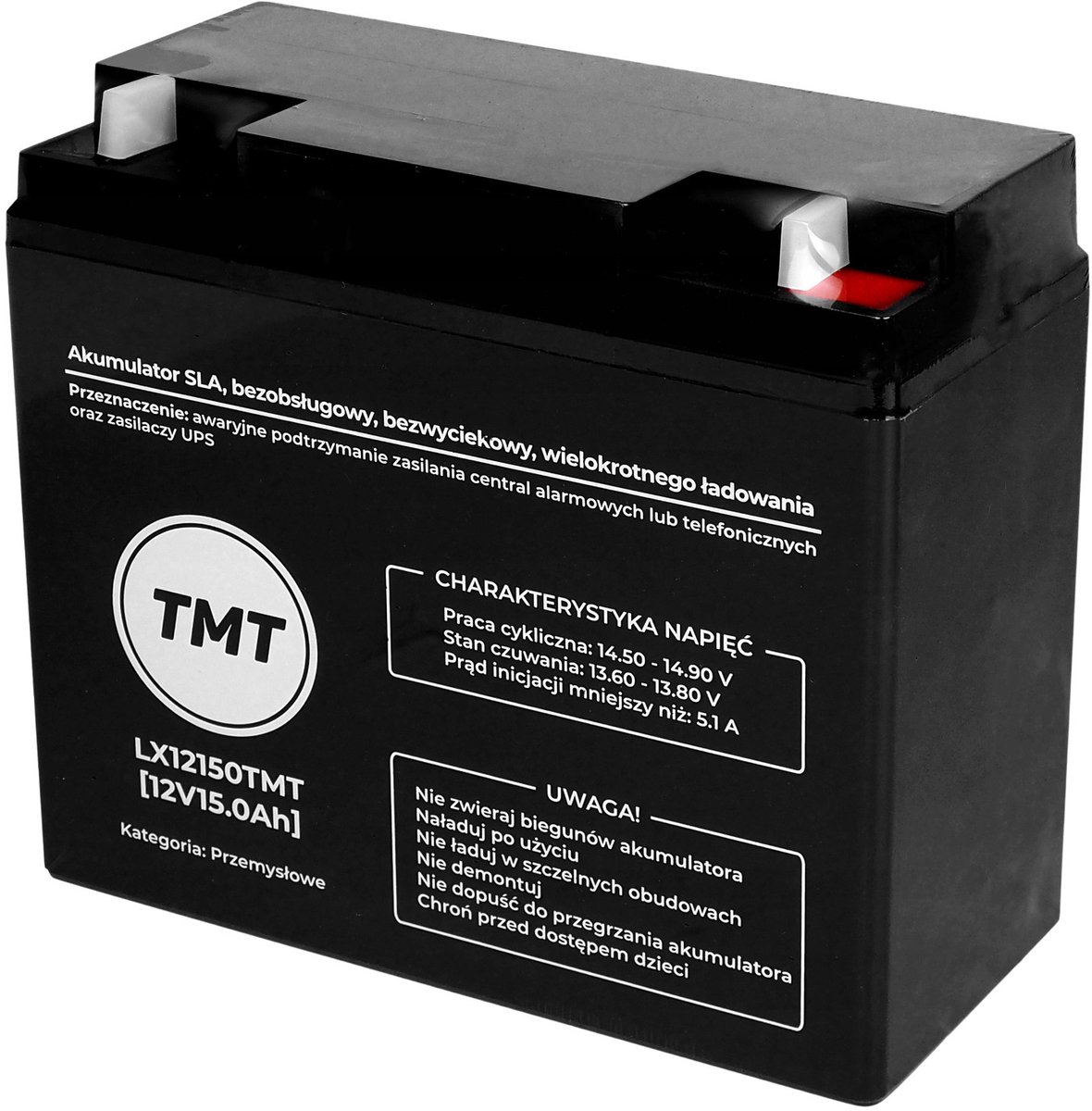 Onderhoudsvrije batterij, 12V, 15Ah, SLA, LX12150TMT