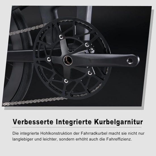 KABON - vouwfiets -Foldingbike - Stadsplooifiets - Carbon - Shimano Altus 9S - 20 inch - Zwart — afbeelding 3