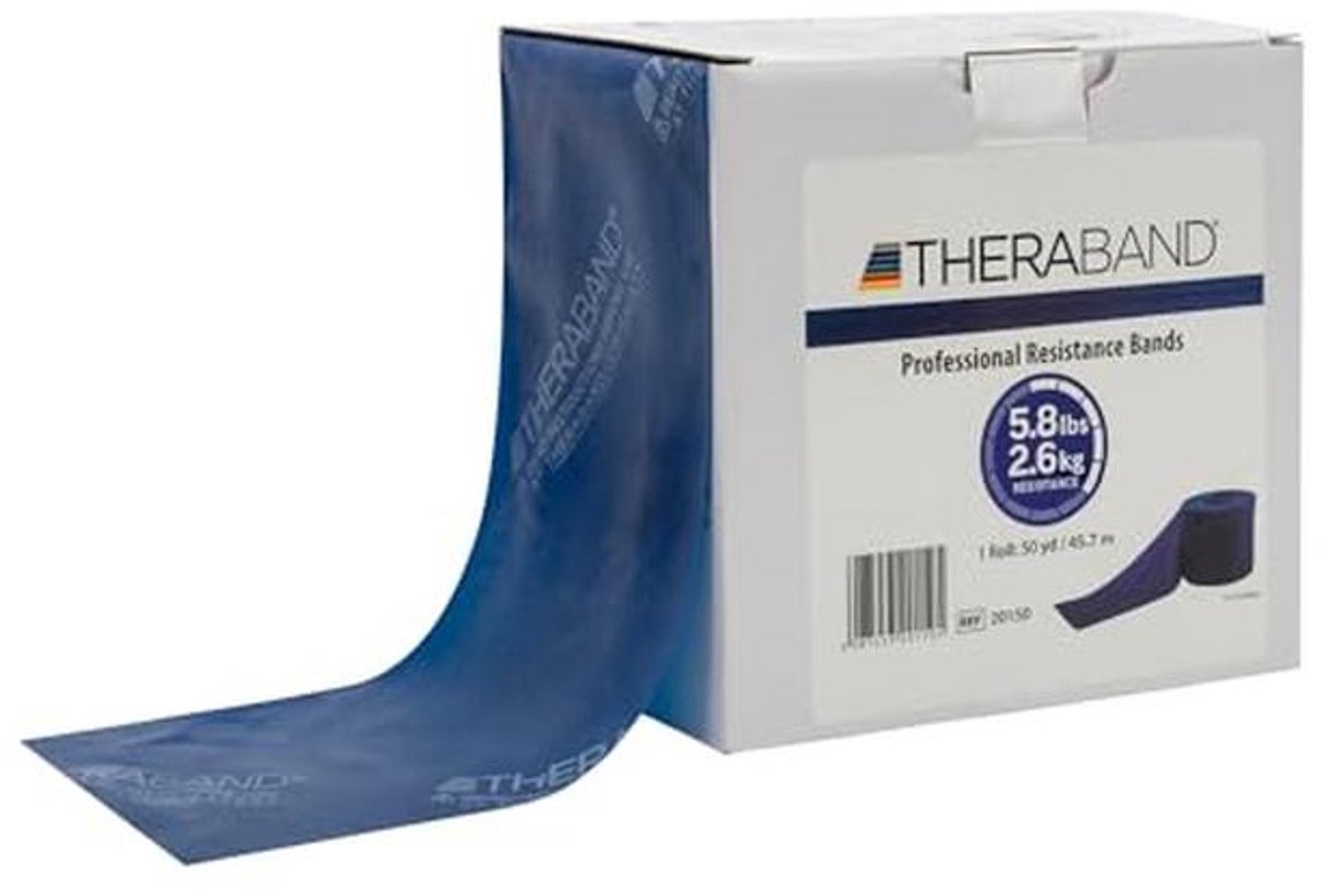 Oefenbanden Set - Fitness Elastiek - Krachttraining Thuis - Kleurgecodeerde Weerstand - 45.72 Meter - Blauw