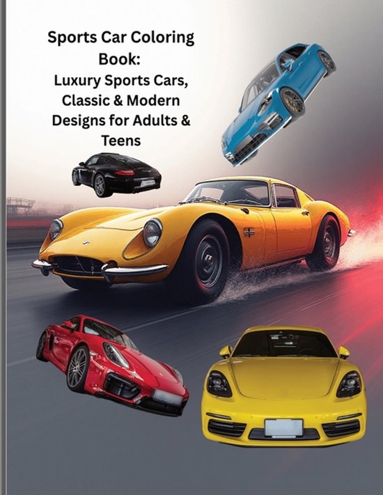 Luxury Sports Car Coloring Book - cover