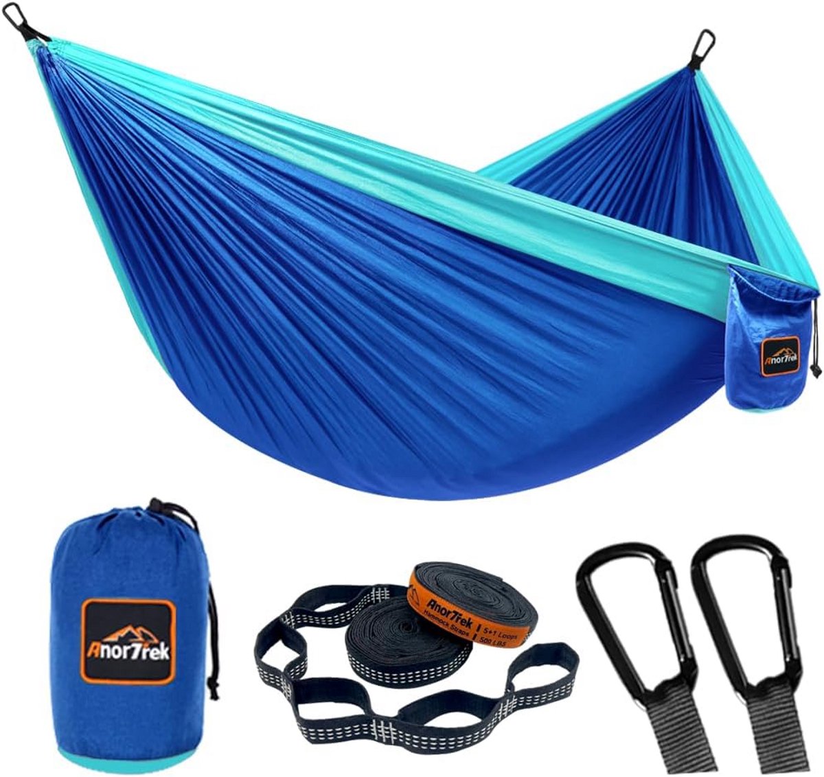 Lichtgewicht Camping Hangmat voor 1 of 2 Personen - Inclusief Boomriemen - Geschikt voor Backpacking en Reizen