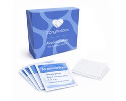 Zorghelden® Professionele alcohol doekjes 100 stuks - Geschikt voor de huid en oppervlakken - Desinfectie doekjes