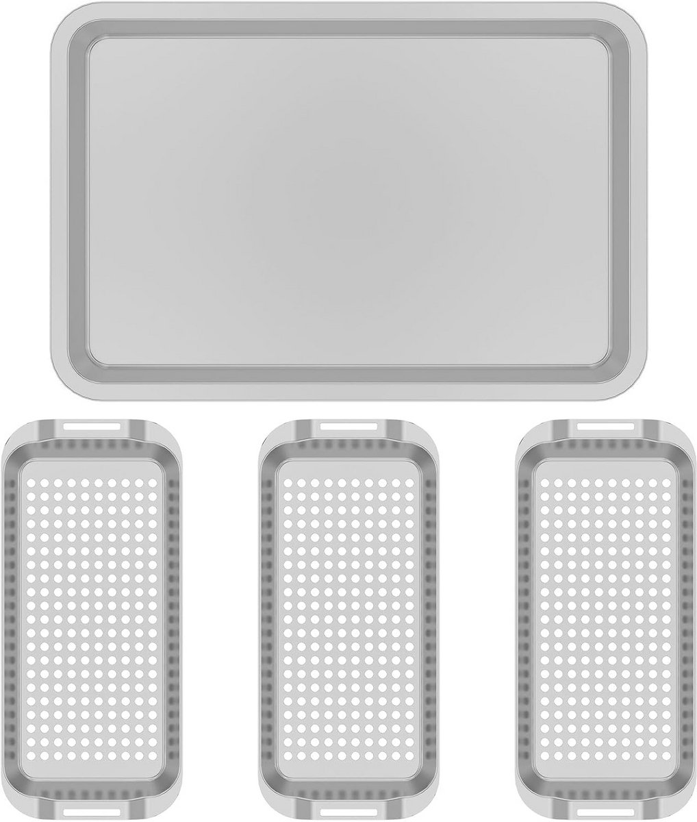 Set van 5 Roestvrijstalen Barbecue Accessoires voor Grillen en Serveren