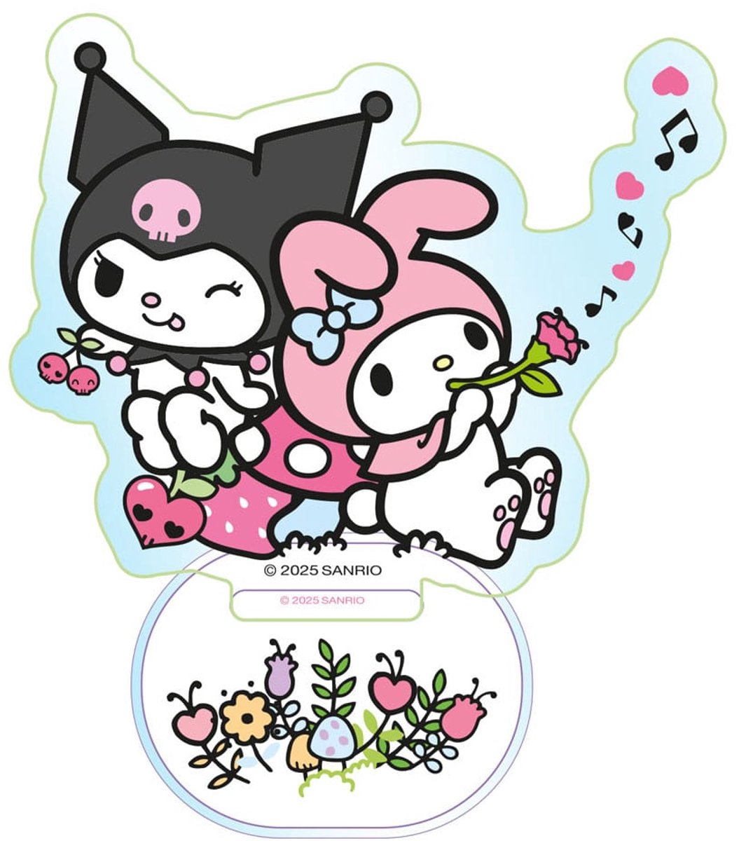 Sakami Merchandise Sanrio Acrylic Stand Kuromi & My Melody Holographic 6 cm Mini-Figuur