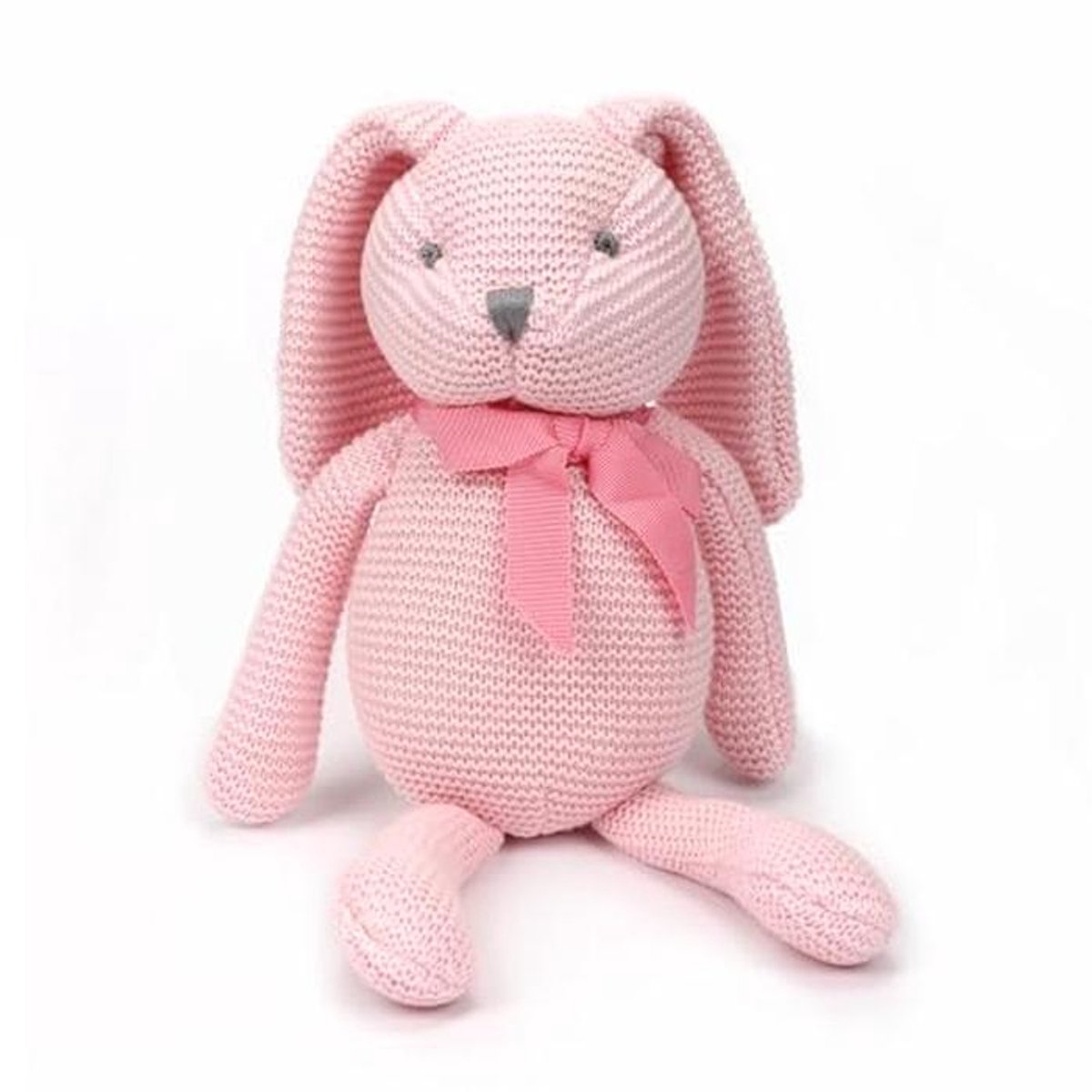 Biologische Katoenen Roze Konijn Knuffel - Zacht Baby Speelgoed 18cm