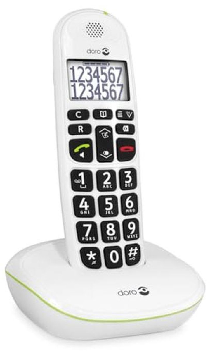 Draadloze Telefoon met Eenvoudige Bediening en DECT Technologie - Wit