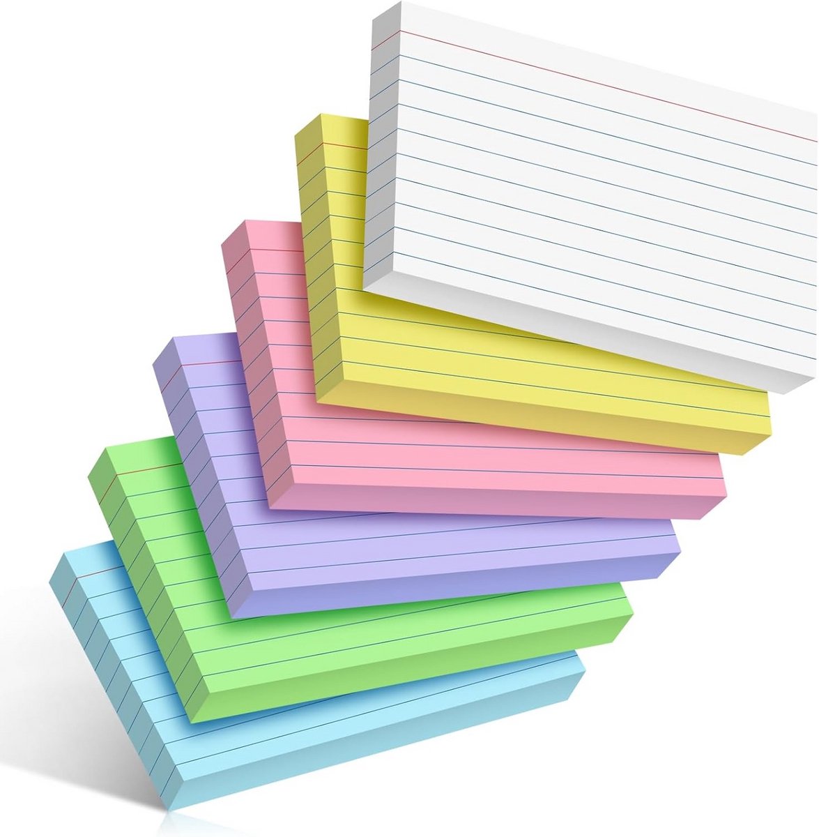 Kleurige Indexkaarten 240 Stuks 3x5 Inch - Studeren, School, Kantoor