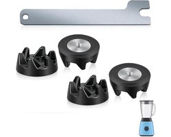 Vervangende Blender - 4 Stuks Koppeling - Met Moersleutel - Geschikt Voor Kitchenaid Blender Ksb5 Ksb3 - Blenderkoppelingen - Blenderaccessoires - Koppeling Met Verwijdergereedschap - Geschikt Voor Wp9704230vp Wp9704230 Ps1174692 - Zwart