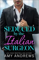 Man in zwart pak met strikje, 'Seduced by the Italian Surgeon' tekst.