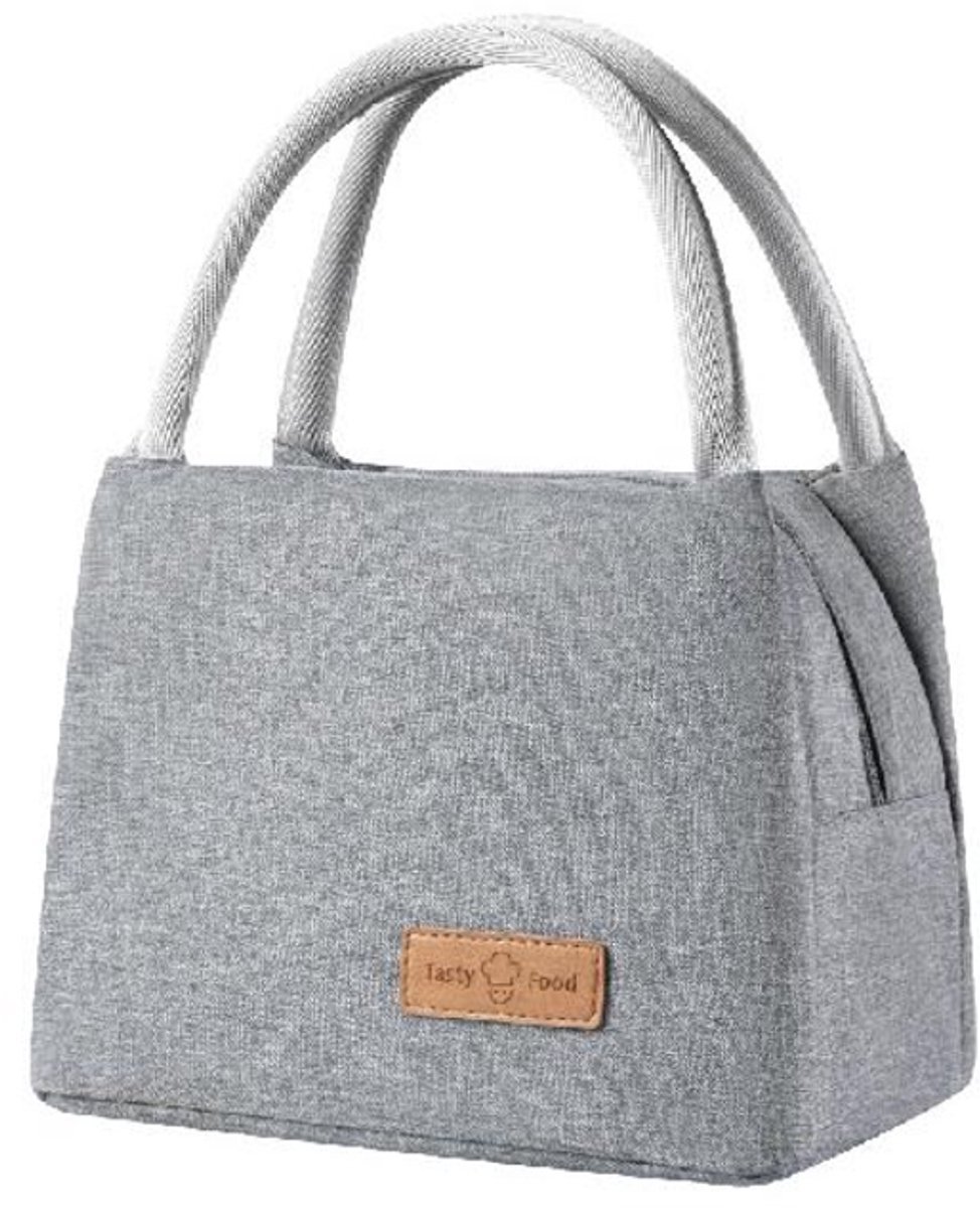 Draagbare Lunchtas, Draagbare Maaltijdtas, Werklunchbox, Lunchtas, Thermische Tas (Grijs)