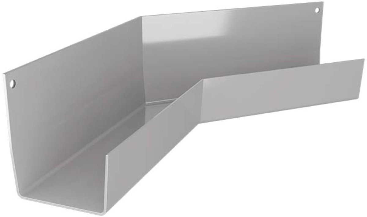 Renoplast® RK65 aluminium goothoek, binnenhoek 135° Grijs, dakgoot regenwatergoot dakafvoer plaatmetaal profielen, tuinhuis carport terras balkon insteekgoot, dakgoot