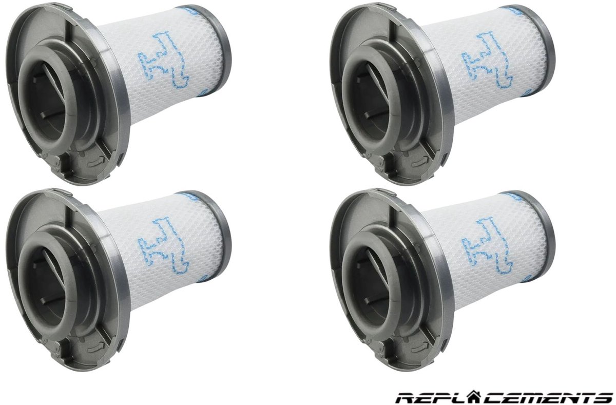 Replacements® set van 4 filters geschikt voor de Rowenta X-Force - Vervangt ZR009006