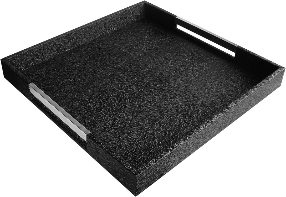 Zwart Vierkant Dienblad - Stevig Melamine Serveerblad voor Feestjes en Buffet