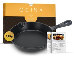 Ocina Gietijzeren pan voor BBQ en Inductie – 19,5 cm – Skillet - Koekenpan – Hapjespan - Pannen -…