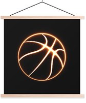 illustration d'un poster lumineux école de basket lattes plates vierge 90x90 cm - Tirage photo sur poster textielposter (décoration murale salon / chambre)