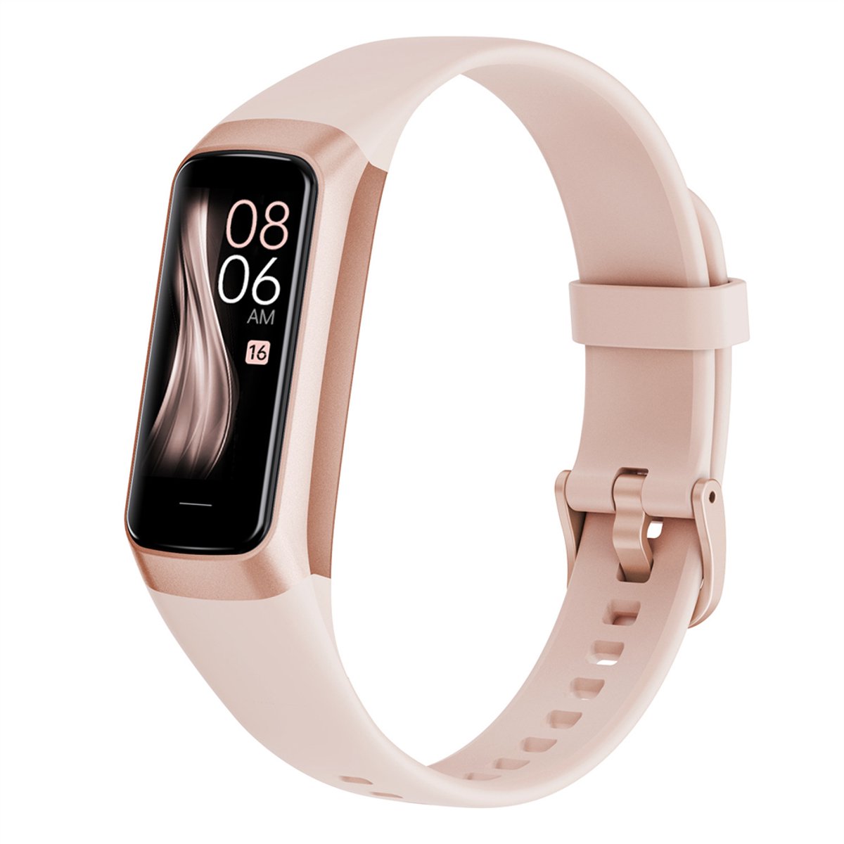 Evy24 Activity Tracker Amoled - Stappenteller - Bloedruk - Hartslagmeter - Slaapmonitor - Saturatiemeter – Sporthorloge - Smartwatch - Activity Tracker - Rosé