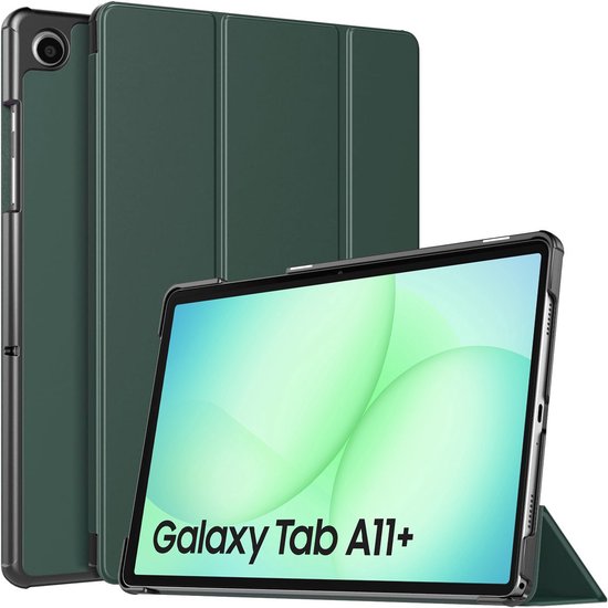 Samsung Galaxy Tab A11 Plus & A9 Plus Hoes Trifold Bookcase Pine Groen – Schokbestendig, Magnetisch, Microvezel Bescherming