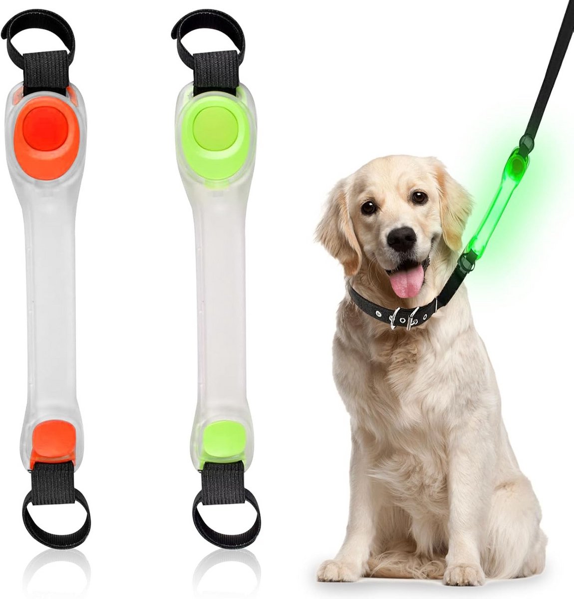 LED Lichtbanden voor Huisdieren - Oplaadbare, Waterdichte Halsbanden met 3 Knippermodi